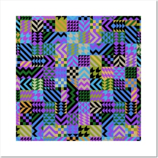 African kente Blue Posters and Art